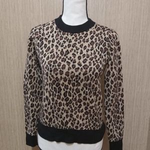 Charter Club leopard print sweater size PP (XS Petite)